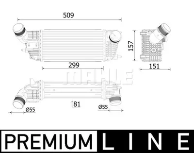 Intercooler potrivit PEUGEOT 508 I 2.0DH 11.10-12.18