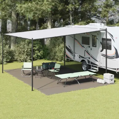 vidaXL Covoare pentru Cort Manual Gri deschis 600 x 250 cm Polietilenă