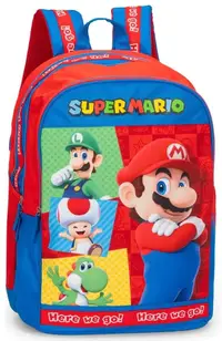 Ghiozdan școlar Panini Super Mario - Red & Blue