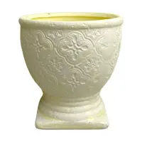 Ghiveci ceramic rotund model regal 10x10cm - beige - Default Title