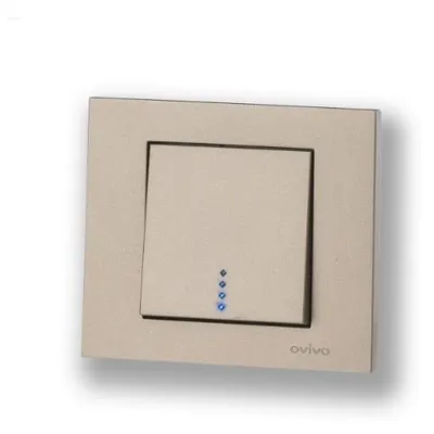 Intrerupator cu Led ST Grano Met Ovivo OV00212, 10A, 250V, IP20, titan