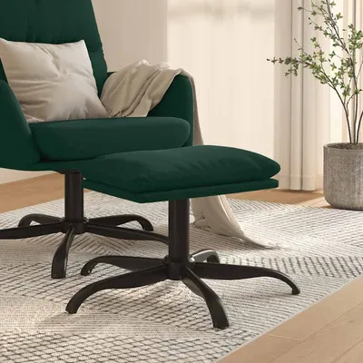 vidaXL Taburet, verde închis, 60x60x36 cm, catifea