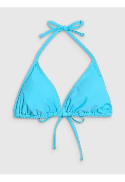 Sutien de bikini turcoaz - elastic - cupe triunghiulare - sintetic
