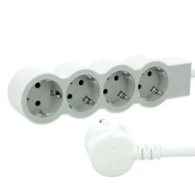 Prelungitor Sch 4x2p+t Standard 3m 1,5mm2 Alb/gri