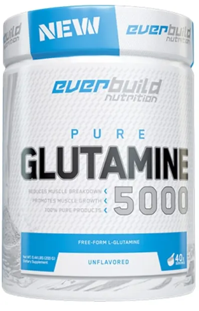 Pure Glutamine 5000, 200 g, Everbuild