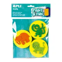 Set de 3 ștampile din spumă – Elefant, leu și maimuță
