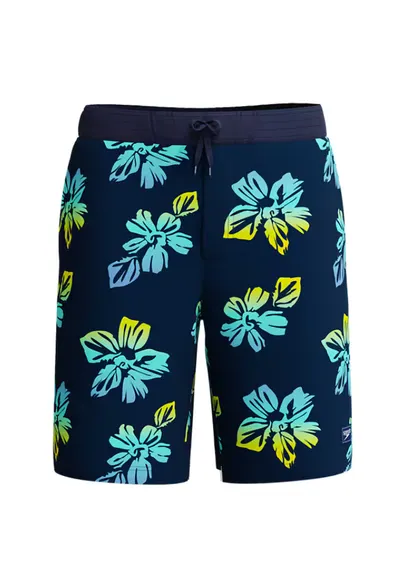 Sort inot barbati Bondi Printed 20 bleumarin/galben – uscare rapida - 4-way stretch - Multicolor