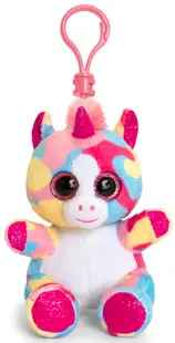 Jucarie de plus cu clips pentru rucsac Keel toys - Unicorn, colorat, 12 cm