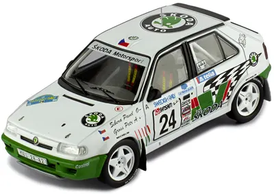 Model de colecție IXO Curse: Mașini - Skoda Felicia Kit Car, No.24, Rallye WM, Rally Sweden, P.Sibera/P.Gross (1995)