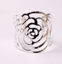 Inele de șervețel Morello - Silver Rose, 6 buc.