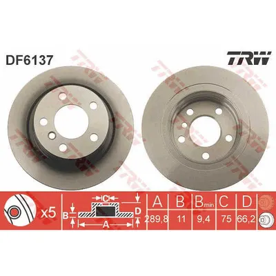 Disc frana TRW DF6137