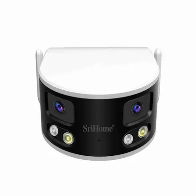 Camera Supraveghere WiFi SriHome SH070 – 4MP, Imagine Panoramica 180°, AI Avansat, IP66