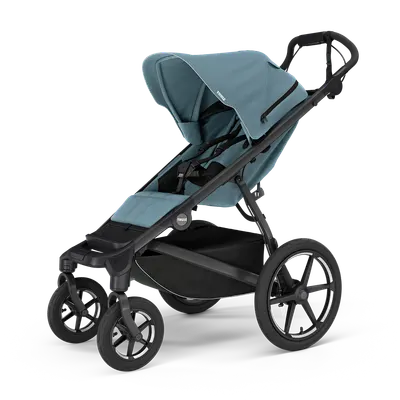 Carucior Thule Urban Glide 4 all-terrain cu catarama hamului magnetica, Albastru