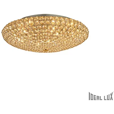 Plafoniera cu cristale incorporate in interior 9x40W Auriu