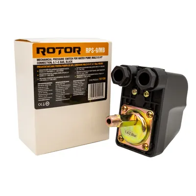 Presostat mecanic pentru pompă de apă ROTOR RPS-9/MB, filet exterior: G1/4', 0.7–5 bar