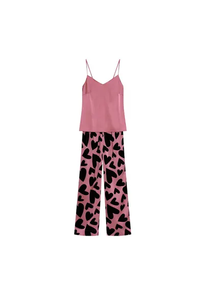 Pijama damska Jenya Violet - Inimioare