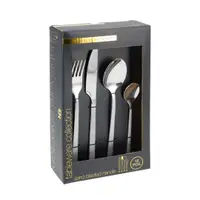 Set tacâmuri, 16 piese, din oțel inoxidabil, argintiu