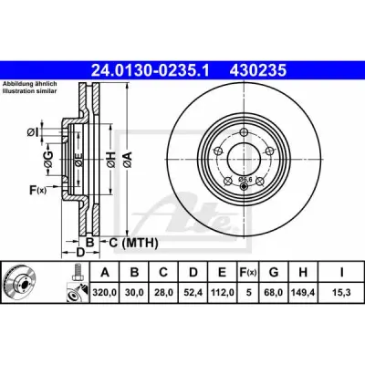 Disc frana ATE 24.0130-0235.1