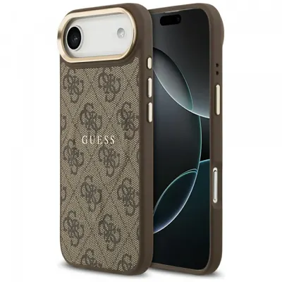 Husa MagSafe pentru Apple iPhone 17 Air, Guess, 4G Classic, Maro