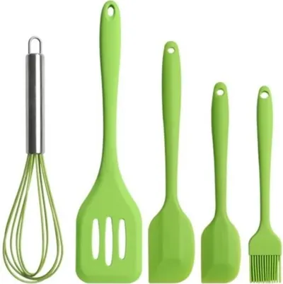 Set vase de gatit din silicon Morello - Green, 5 piese
