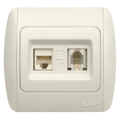 Zirve Priza UTP 1xRJ45 Cat6E Euro ST