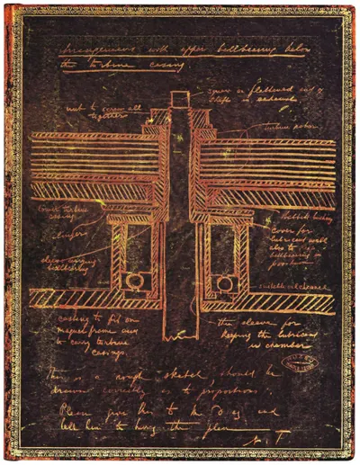Carnețel Paperblanks - Tesla, 18 х 23 cm, 88 pagini