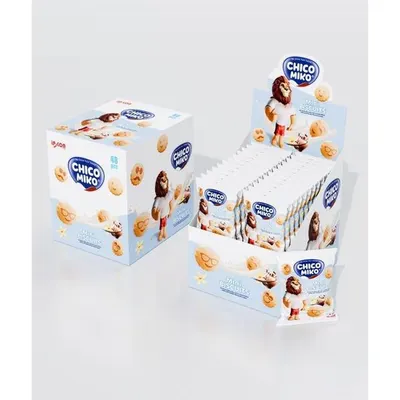Biscuiti umpluti cu crema de vanilie, Chico Miko 30 g, 24 BUCATI Engros