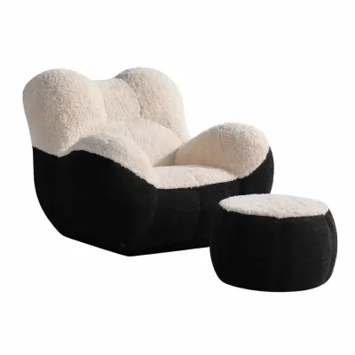 Fotoliu Relax Nest cu taburet – spumă de înaltă calitate, compresat, fără asamblare