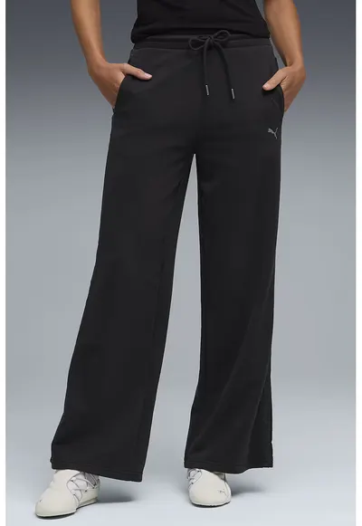 Pantaloni de trening ampli cu talie ajustabila Her - Negru