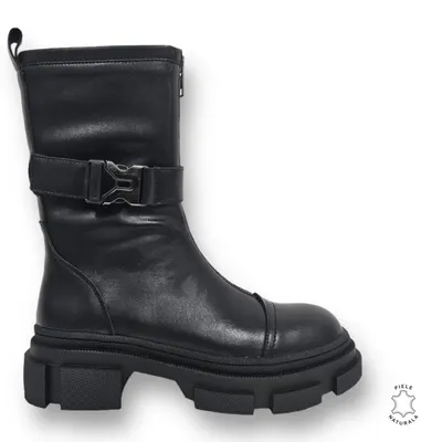 Cizme Dama din Piele Naturala Crl0908 Culoare: Negru