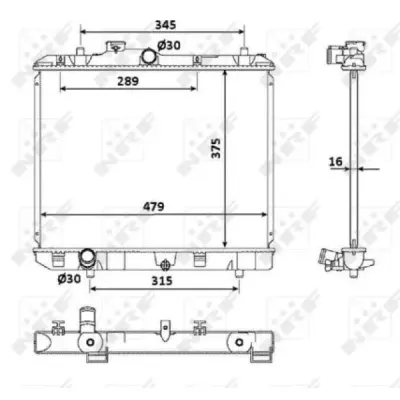 Radiator, racire motor NRF 53918