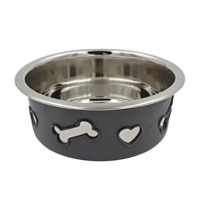Bol din inox pentru câini 16x6cm