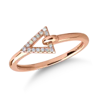 Inel din aur roz cu diamante de 0.06ct