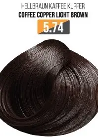 Vopsea Profesionala Cu Amoniac Redus EVOQUE Milk Therapy, Nuanta 5.74 Copper Coffee Light Brown - Cu Tehnologie Lipid Micro Emulsion, 100 ml - Evoque