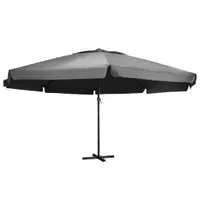 vidaXL Umbrelă de soare de exterior, stâlp aluminiu, antracit, 600 cm