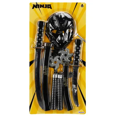 Set masca, sabie si accesorii, Ninja, 8 piese