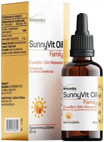 Sunny Vit Oil Family, 400 IU, 50 ml, Herbamedica