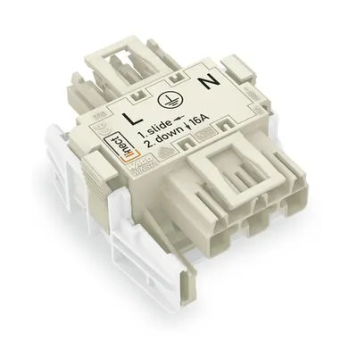 Linect® T-connector; 3-pole; Cod. A; 1 input; 2 outputs; white
