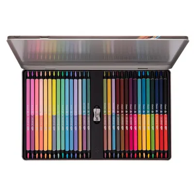 Creioane colorate, 60culori/set, cutie metalica, Daco