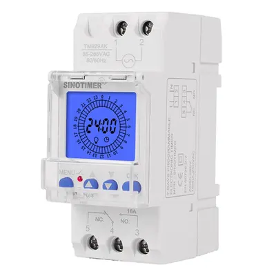 Ceas programator cu siguranta automata incorporata iluminata 230V 16A TM929AKL