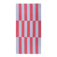 Prosop de plajă roșu/albastru deschis din bumbac 100x160 cm Su – noo.ma