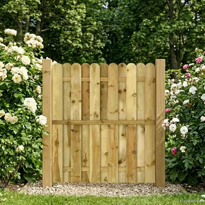 vidaXL Poartă de grădină 100 x 125 cm Lemn masiv de pin Verde