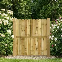 vidaXL Poartă de grădină 100 x 125 cm Lemn masiv de pin Verde