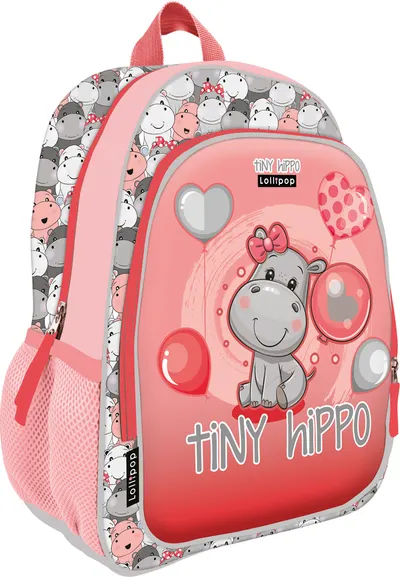 Ghiozdan școalăr Lizzy Card Lollipop Thiny Hippo - Junior +