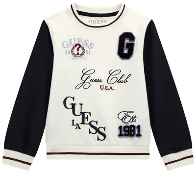 Bluză cu mânecă lungă Guess - Cu inscripții, multicolor, 18 luni