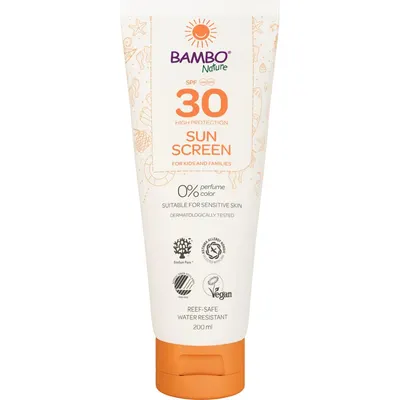 Crema cu protectie solara pentru copii SPF30, 200ml, Bambo Nature