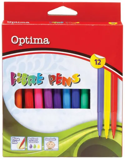Carioci colorate Optima - 12 culori