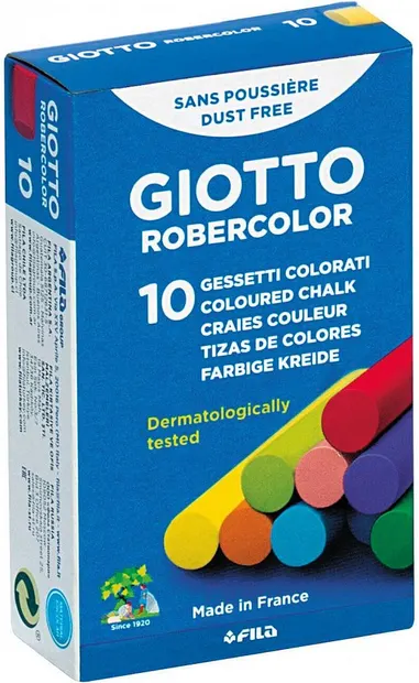 Crete colorate fără praf Giotto Robercolor - 10 buc.