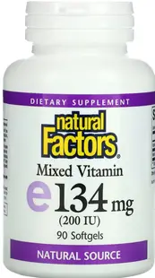 Mixed Vitamin E, 134 mg, 90 capsule gelatinoase moi, Natural Factors