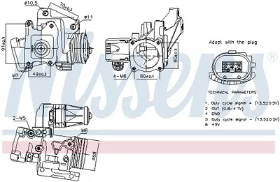 Supapa Egr Potrivit Volvo C30, C70 Ii, S40 Ii, S60 Ii, S80 Ii, V40, V50, V60 I, V70 Iii, Xc60 I, Xc70 Ii 2.0d 2.4d 2.4dh 03.06